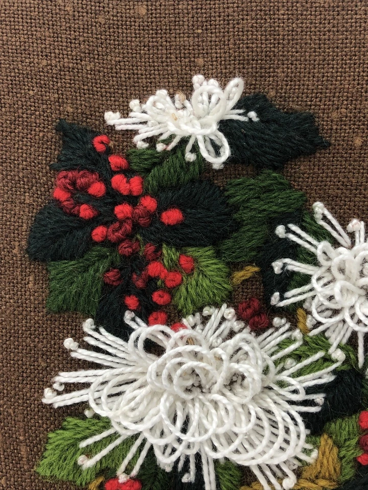 "De colección Jiffy Stitchery Crewel Mamás y Acebo Acabado No Enmarcado 5""x7""" Foto 2 de 4