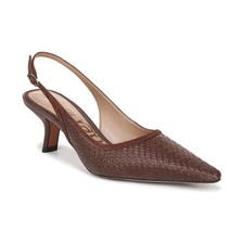 Women's Sam Edelman Bianka Slingback Pumps Bourbon Faux Raffia