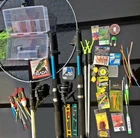 Fishing set starter set 2 rod + 2 reel + landing net + accessories 146 pieces trout