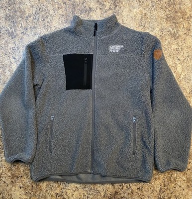 Scandinavian Explorer Jacket Mens XL Gray Fleece Full Zip Sherpa Outdoor Warm