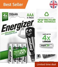 Recharge Power Plus: 4-Pack 700mAh Rechargeable AAA Batteries - Eco-Friendly 10.99 per battery