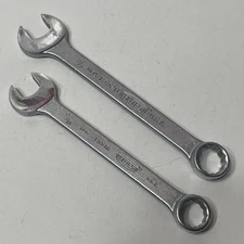 VTG Tru Test 9/16” & 5/8" Combination Wrench Lot SAE  T5520 T5518 Satin 12pt USA