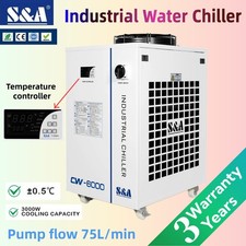 S&A CW-6000 Pump flow 75L/min Industrial Water Chiller 110V 60Hz US Stock