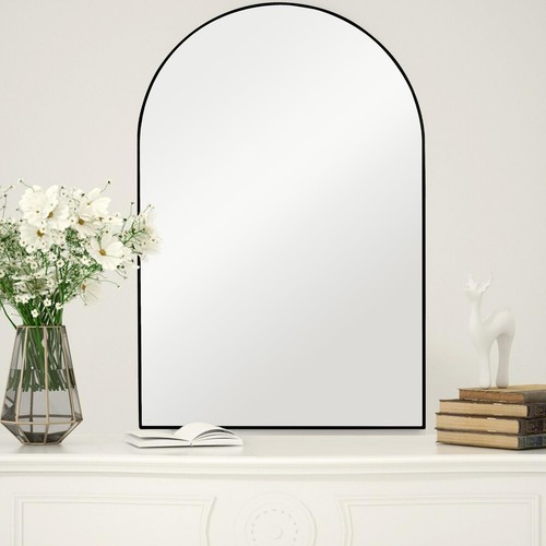 Black Arched Wall Mirror, Modern Wall Mounted Arch Bathroom Mirror 24 x 36 In... - Picture 6 of 6