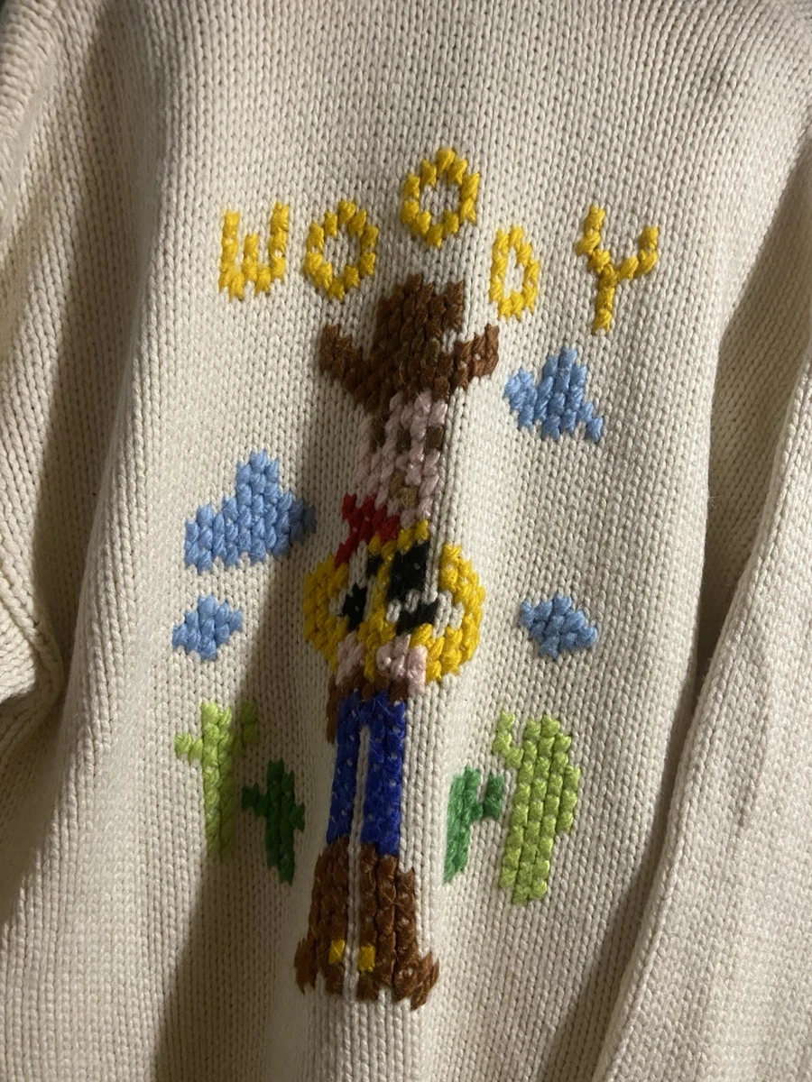 ZARA DISNEY TOY STORY WOODY CABLE KNIT OVERSIZED CARDIGAN size S no returns