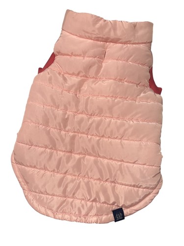 Gap Original Pink & Mauve Logo Puffer Dog Jacket Coat 24” chest  large 20-40#