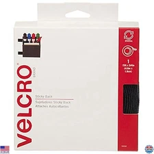 VELCRO Brand Sticky Back Hook & Loop Fasteners - 15ft x 3/4in Navy Tape for DIY