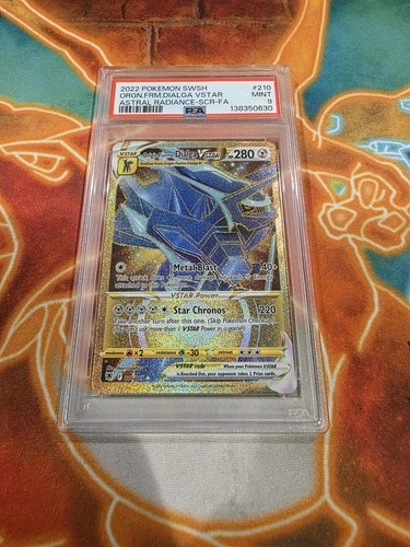 Pokemon TCG Origin Forme Dialga VSTAR Gold Astral Radiance 210 PSA 9