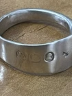 Vintage”(925) Sterling Silver  Chunky Unique Spoon Ring (T) Early 1900’s