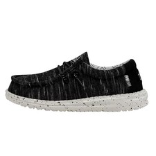 Hey Dude Wally Stretch Black Stretch 40050 Pre-School Size 3Y Medium