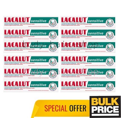 Lacalut Sensitive Toothpaste Gentle Gum Teeth Care Daily Protection 75ml 12-Pcs
