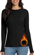 Thermal Tops Womens Base Layer Thermal Underwear for Winter Long Sleeve Crew Ne
