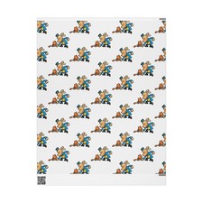 Dogman Whimsical Cartoon Wrapping Paper, Fun Gift Wrap, Festive Celebration