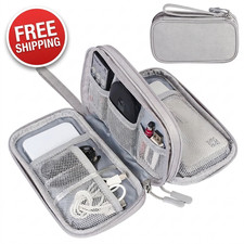 Travel Organizer Bag Cable Storage Pouch Case Portable Waterproof Double Layers