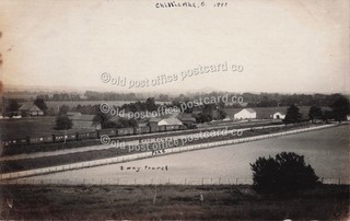 Chillicothe Ohio Train Railroad Erie Canal & Road in 1898 RPPC Photo Postcard