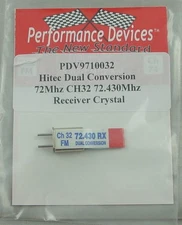 Hitec 72Mhz FM Dual Conversion Receiver Crystal Channel 32 PDV9710032 72.430