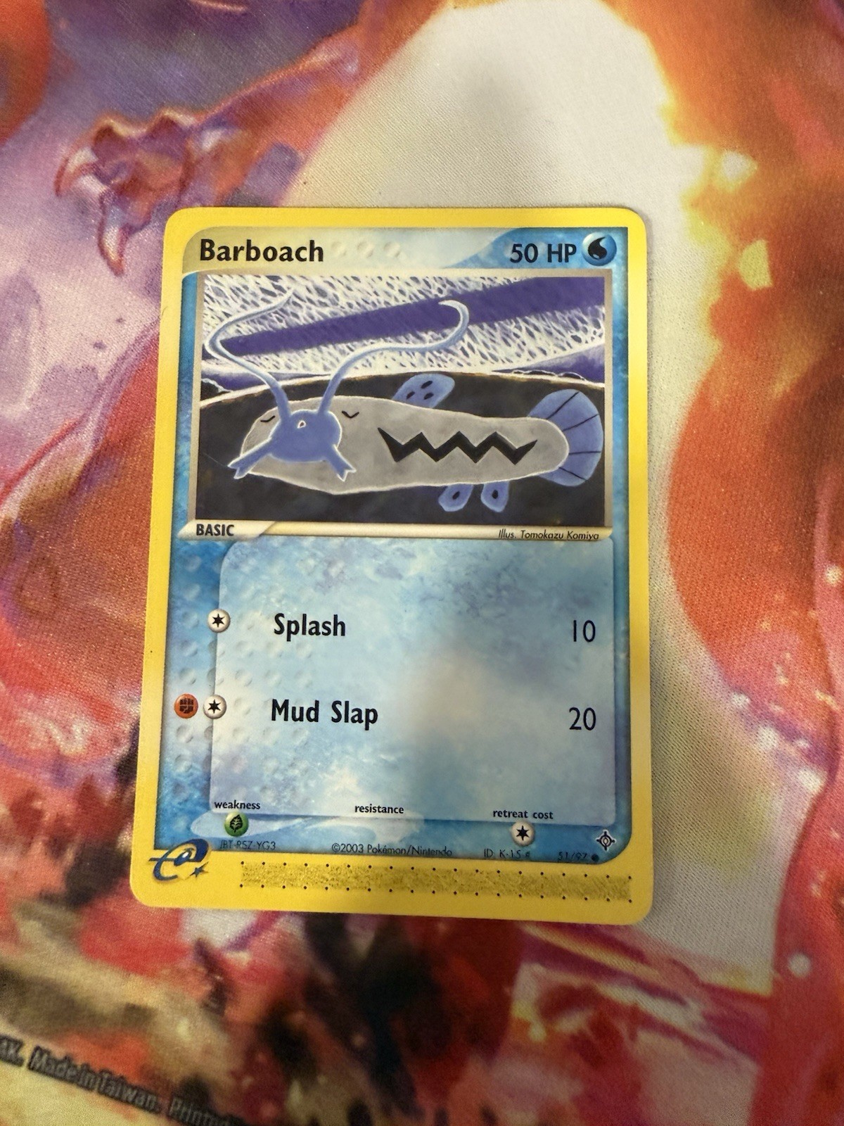 Barboach 51/97 LP - EX Dragon Pokemon Card - Tomokazu Komiya Art