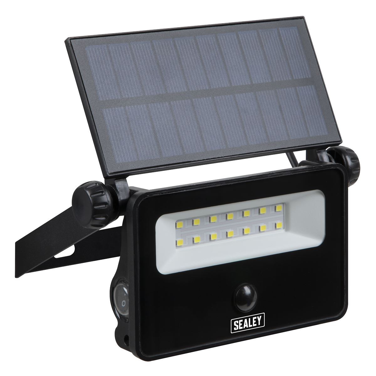 Sealey Extra-Slim Solar Floodlight with Wall Bracket 16W SMD LED LED16S