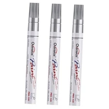  Permanent Paint Markers Pens - 3 Pack Oil Based Paint Pens, Medium Tip, Silver
