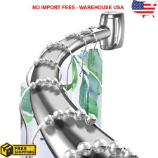 Silver Curved Shower Curtain Rod 42-78 In Adjustable Bowed Shower Rods Rounded