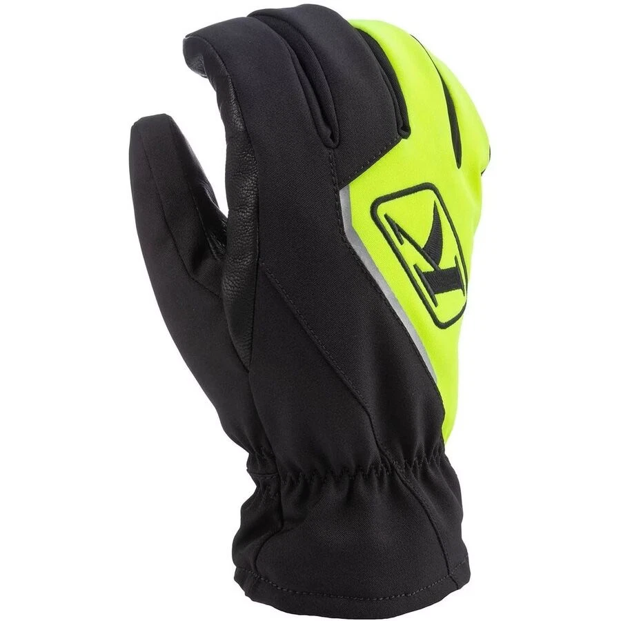 Klim Klimate Short Snow Gloves - Black/Hi-Vis, Medium