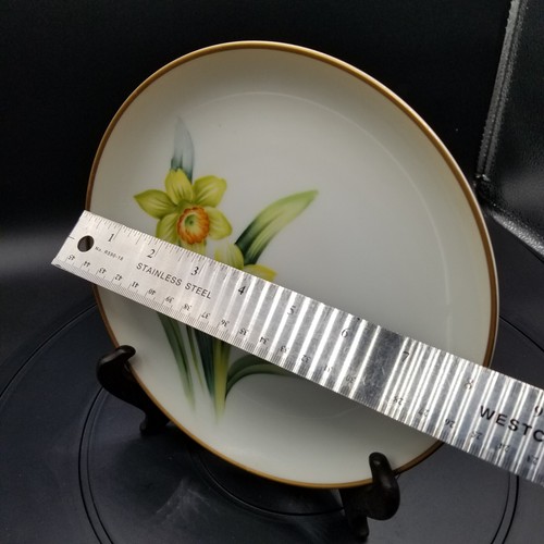Sango China Occupied Japan Yellow Daffodils Hand Painted Antique 8” Plate - Picture 6 of 6