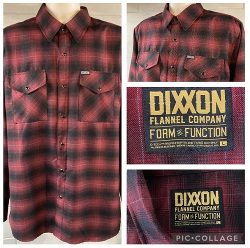 DIXXON OG “Oxblood” Flannel Mens Large 