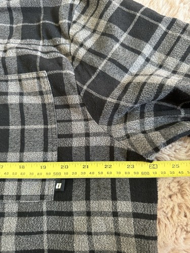 Armada Men's Flannel Hooded Jacket Size XL Black & White Plaid Shacket - Picture 10 of 11