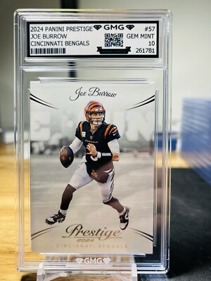 joe burrow graded card 2024 Panini Prestige Joe Burrow GMG Graded 10 Gem Mint 💎