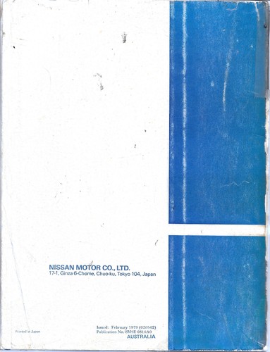 Datsun 200B 810 Series Factory Workshop Repair Manual 1979 On MPN SM9E0810A0 - Picture 2 of 3