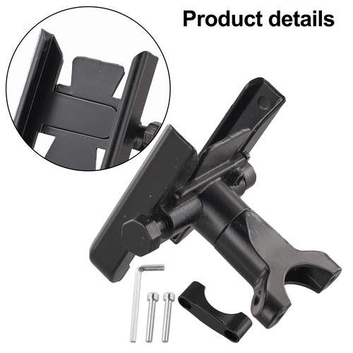 Sleek Black Motorcycle Phone Holder Quick Installation Reliable Performance - Afbeelding 15 van 25