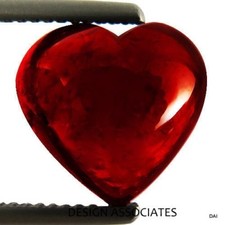RED GARNET 7 MM HEART CUT CABOCHON 2 PIECE SET ALL NATURAL