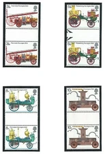 GB QEII 1974 Bicentenary of Fire Prevention Act Complete Set of Gutter Pairs MNH