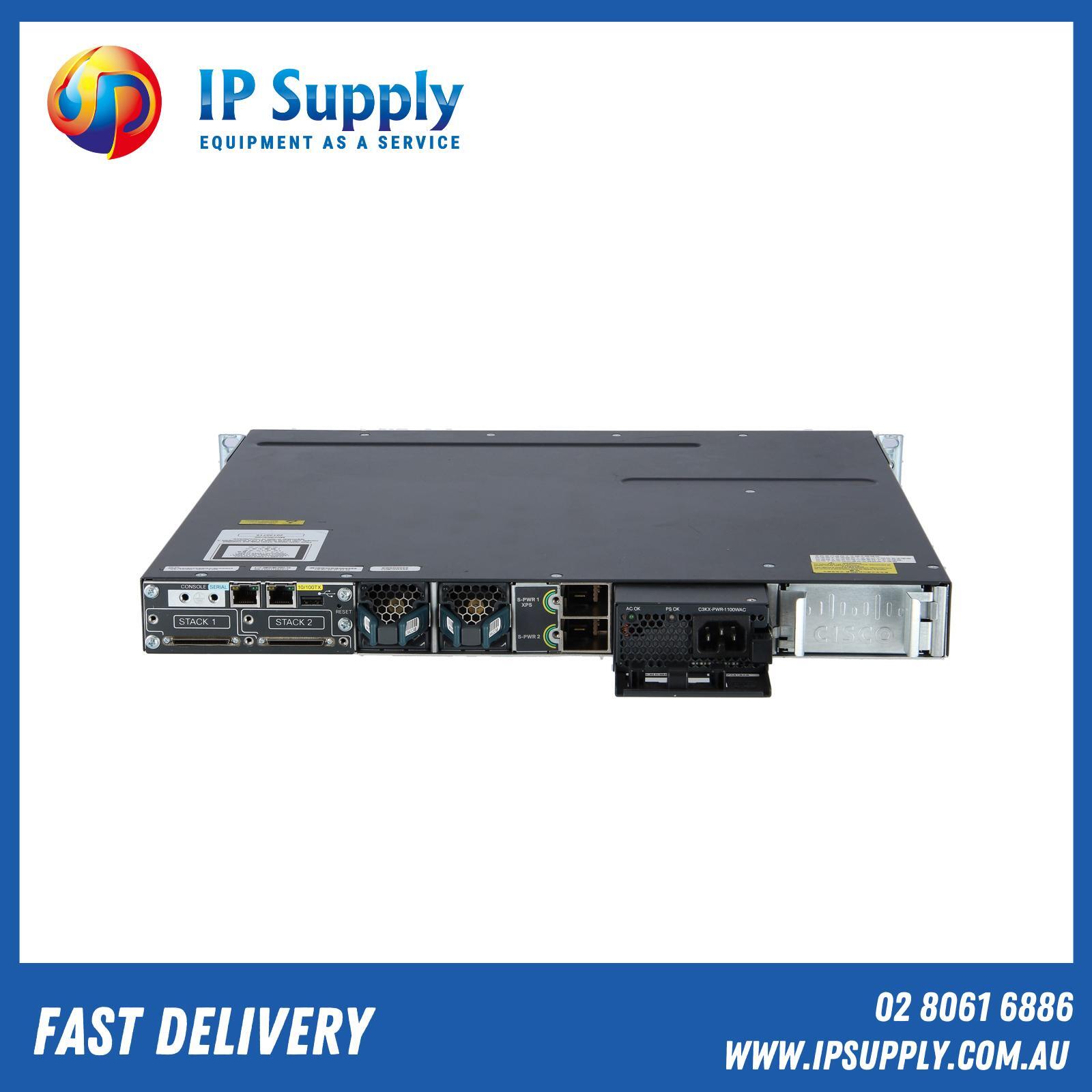 Cisco WSC3750X48PFS 48 Port Full PoE IP Base Gigabit Switch