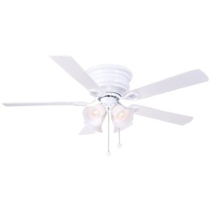 Hampton Bay Clarkston 52 In Indoor White Ceiling Fan With Light