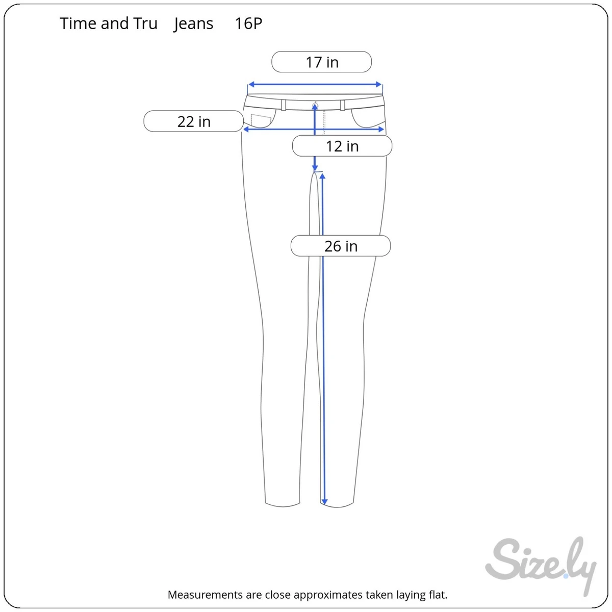 Time and Tru Women's High Rise Curvy Jeans, 29 Inseam for Regular