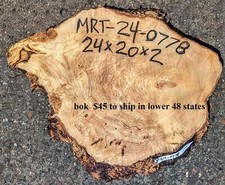 Myrtle Burl slab live edge cookie cut DIY End Table Mrt24-0778