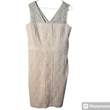 ORQUIDEA lace cream knee long special occasion lined size 10
