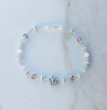 Delicate Preppy Jasmine Charm Stretchy Lightweight Stackable Bracelet/Anklet