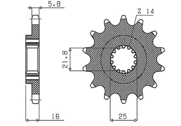 Pignon avant 490 15 dents pour réparer la transmission chaîne 520 Ducati
