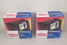 NEW 20 total Office Depot 2HD IBM 3.5  HD High Density Floppy Disks 1.44MB