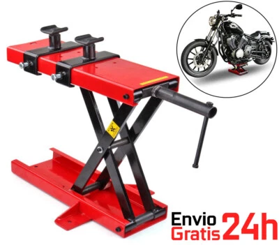 ELEVADOR DE MOTOS CON SOPORTE AL CHASIS 500 KG PLATAFORMA ELEVADORA MOTOS -10164