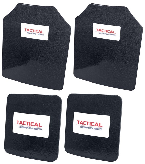 Level III Ar500 Steel Body Armor Curved 4pc Set 10x12 6x6 ...