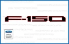 18-20 Ford F150 Tailgate Inserts Decals Letters Stickers Black Outline Red FG1T3