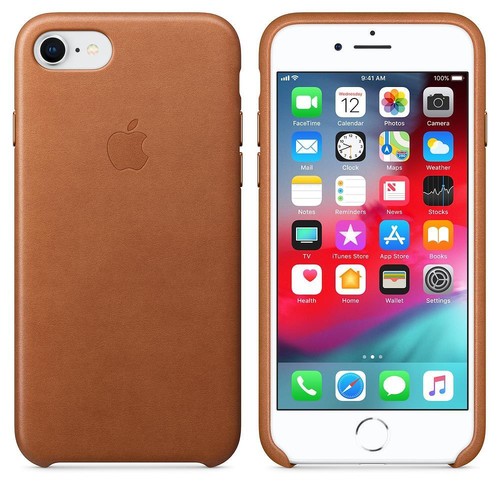 Genuine Apple Leather Case for iPhone 7, 8 & SE (2nd & 3rd Gen) - Saddle Brown - Picture 6 of 9