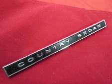 Nos 1965 Ford Country Sedan Station Wagon Dash Emblem Nameplate Script