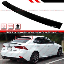 For 14-20 Lexus IS200t IS300 IS350 V Style Gloss Black Rear Window Roof Spoiler