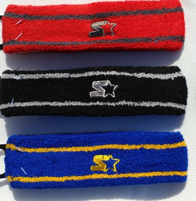 Vintage 80s Puma New Spell Out Sweatbands Wristbands Set White Cotton