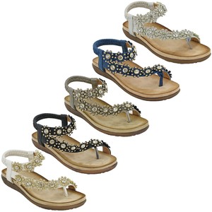 flat toe post sandals