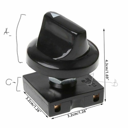 4-Position 3-Speed Fan Selector Rotary Switch Governor with Knob 13AMP 120V-250V - Picture 2 of 5